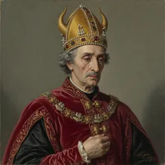 Portrait illustration of The Duke of Venice from Othello