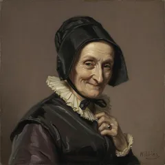 Portrait illustration of Mistress Hibbins from The Scarlet Letter