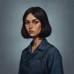 Portrait illustration of Julia from 1984