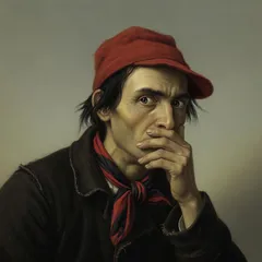 Portrait illustration of Jacques Three from A Tale of Two Cities