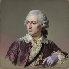 Portrait illustration of The Marquis St. Evrémonde from A Tale of Two Cities