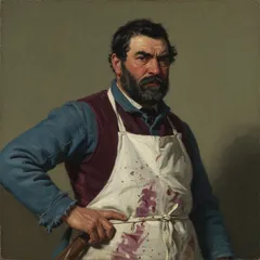 Portrait illustration of Ernest Defarge from A Tale of Two Cities