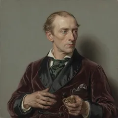 Portrait illustration of The Time Traveller from The Time Machine