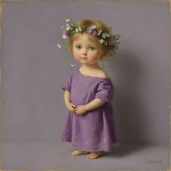 Portrait illustration of Weena from The Time Machine