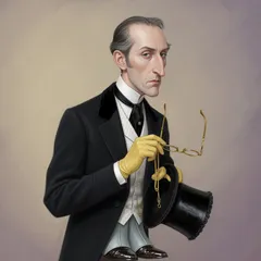 Portrait illustration of Lord St. Simon from The Adventures of Sherlock Holmes