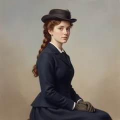 Portrait illustration of Violet Hunter from The Adventures of Sherlock Holmes
