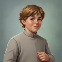 Portrait illustration of Asher from The Giver