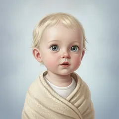 Portrait illustration of Gabriel from The Giver
