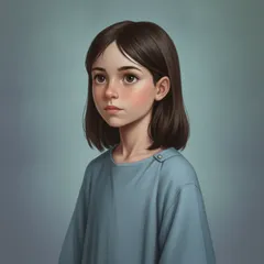 Portrait illustration of Lily from The Giver