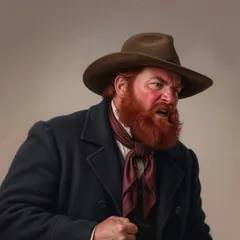 Portrait illustration of Colonel Stamp Proctor from Around the World in Eighty Days