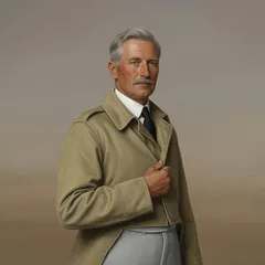Portrait illustration of Sir Francis Cromarty from Around the World in Eighty Days