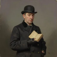 Portrait illustration of Inspector Newcomen from The Strange Case of Dr. Jekyll and Mr. Hyde