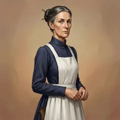 Portrait illustration of Marilla Cuthbert from Anne of Green Gables