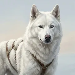 Portrait illustration of Spitz from The Call of the Wild