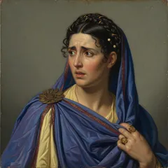 Portrait illustration of Calpurnia from Julius Caesar