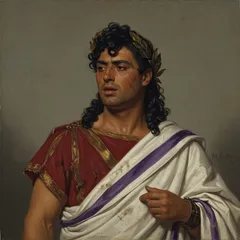 Portrait illustration of Mark Antony from Julius Caesar