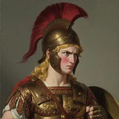 Portrait illustration of Achilles from The Iliad