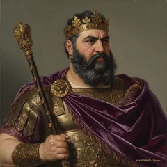 Portrait illustration of Agamemnon from The Iliad