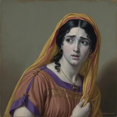 Portrait illustration of Andromache from The Iliad