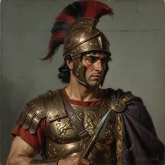 Portrait illustration of Hector from The Iliad