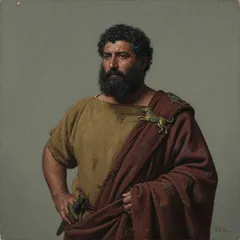 Portrait illustration of Odysseus from The Iliad
