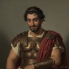Portrait illustration of Patroclus from The Iliad