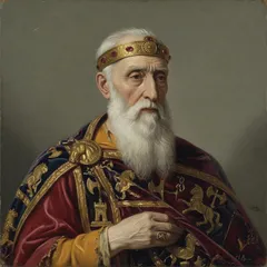 Portrait illustration of Priam from The Iliad
