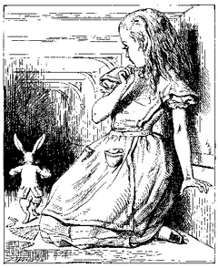 Portrait illustration of Alice from Alice's Adventures in Wonderland