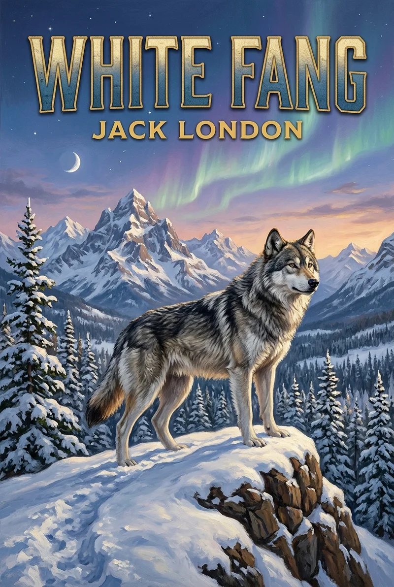 Cover illustration for the White Fang novel study