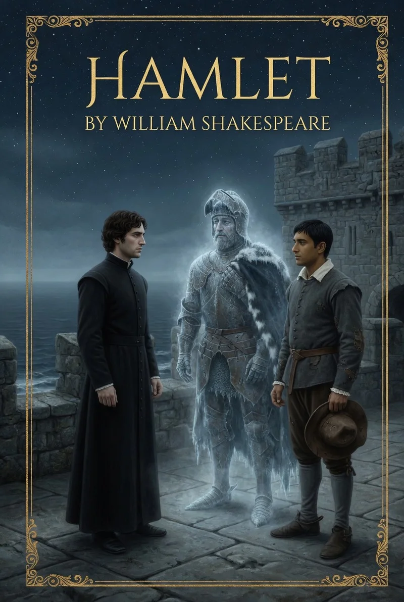 Cover illustration for the Hamlet novel study