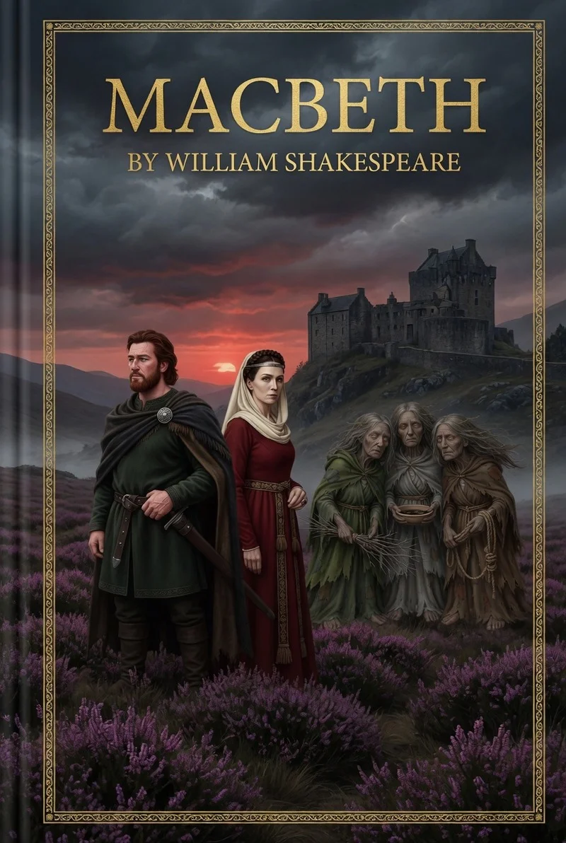 Cover illustration for the Macbeth novel study