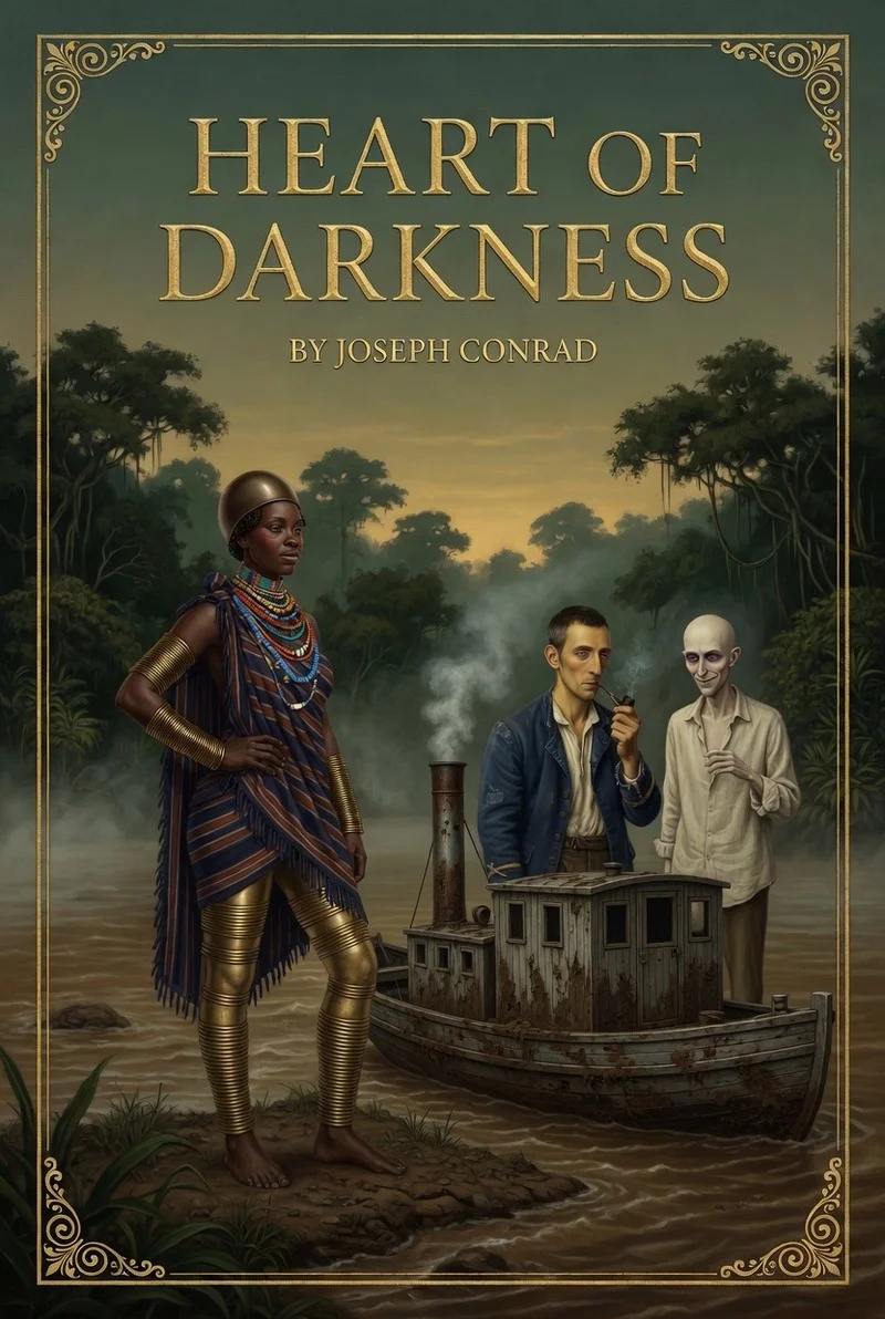 Cover illustration for the Heart of Darkness novel study