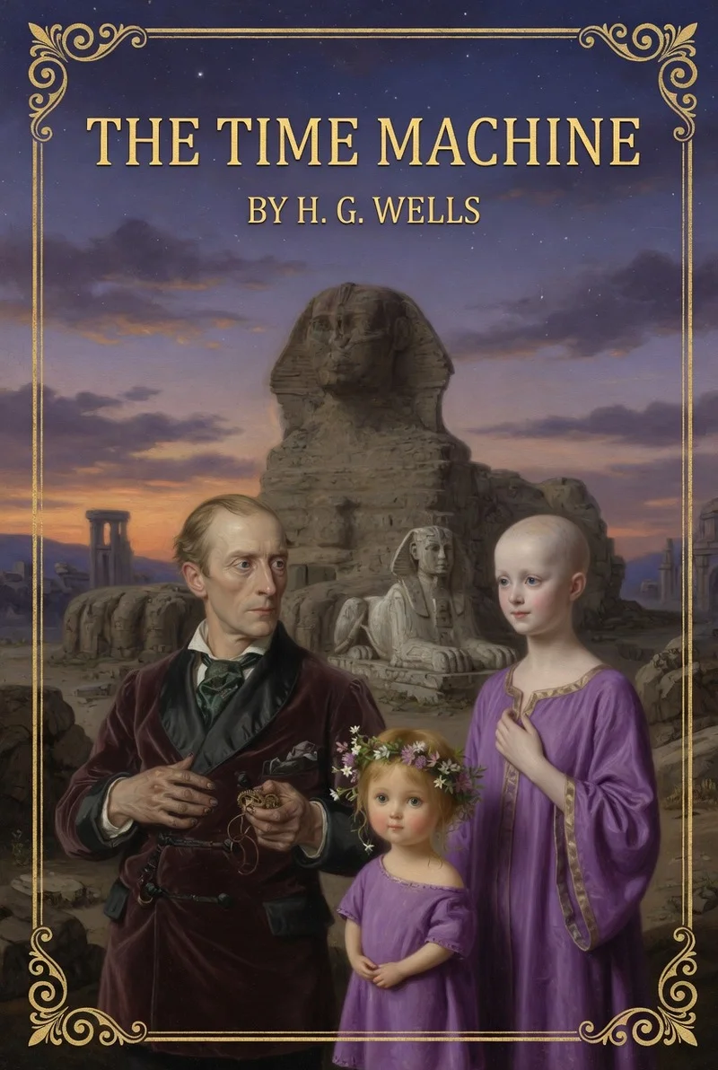 Cover illustration for the The Time Machine novel study