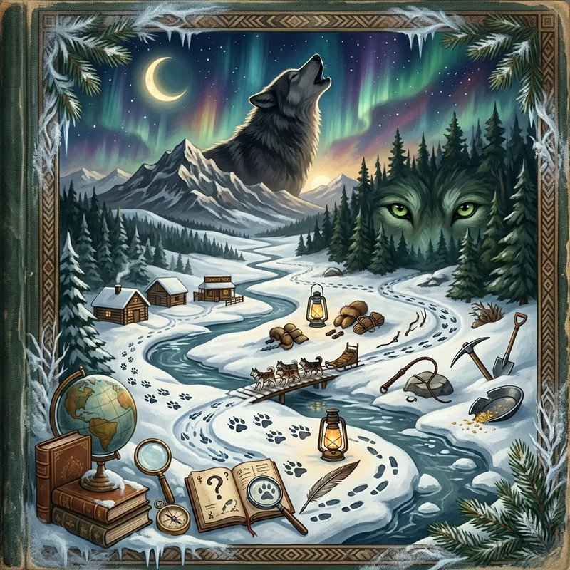 Cover illustration for the The Call of the Wild novel study