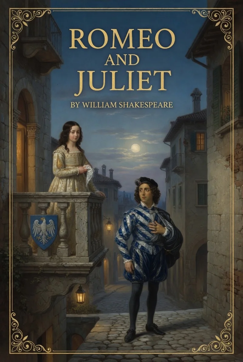 Cover illustration for the Romeo and Juliet novel study