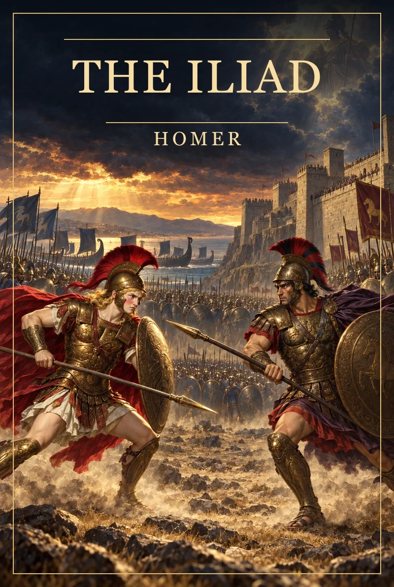 Cover illustration for The Iliad