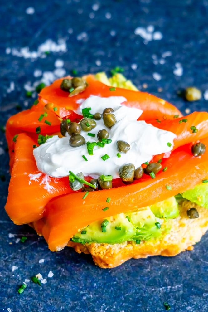 Keto Avocado and Smoked Salmon Toast