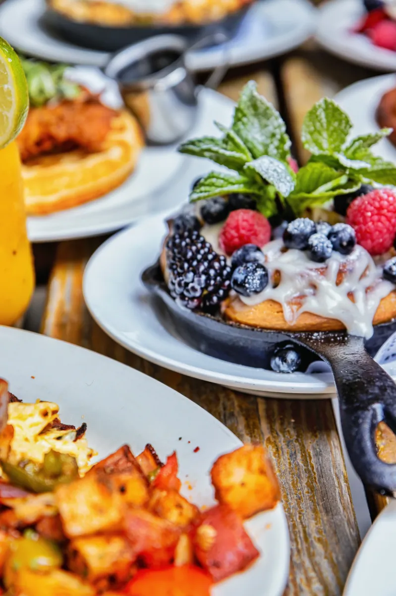 Brunch is served Saturdays & Sundays at Loreley Beer Garden in Manhattan