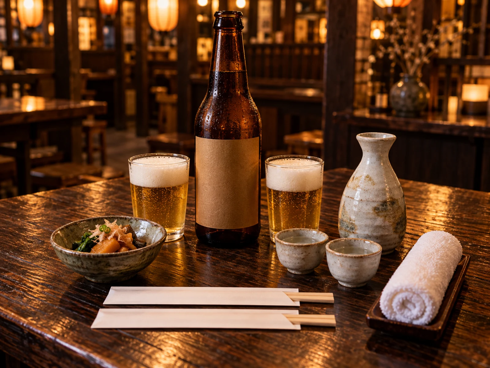 Pouring and Kanpai