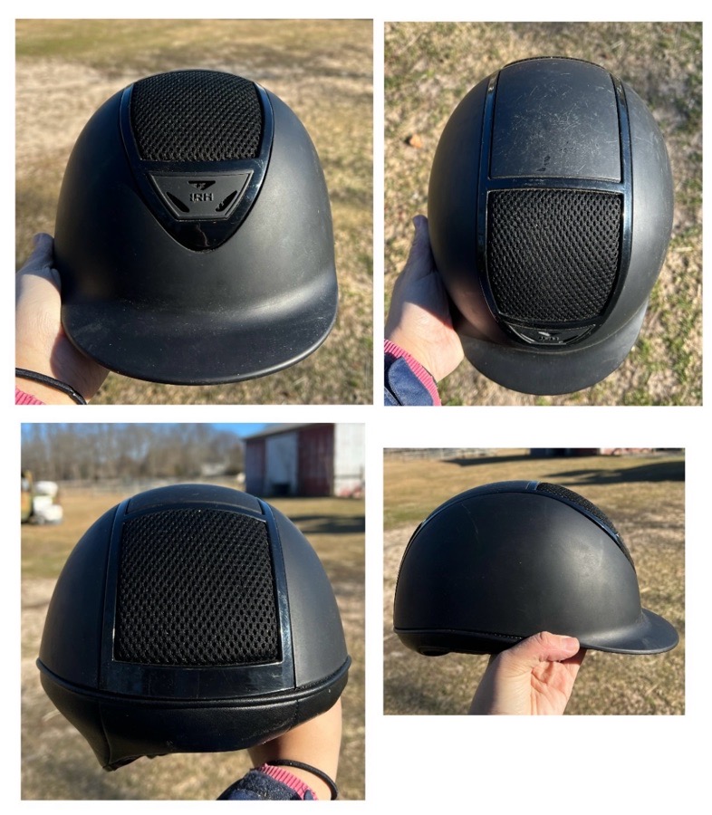 IRH XLT Matte Black Finish & Matte Black Frame Riding Helmet