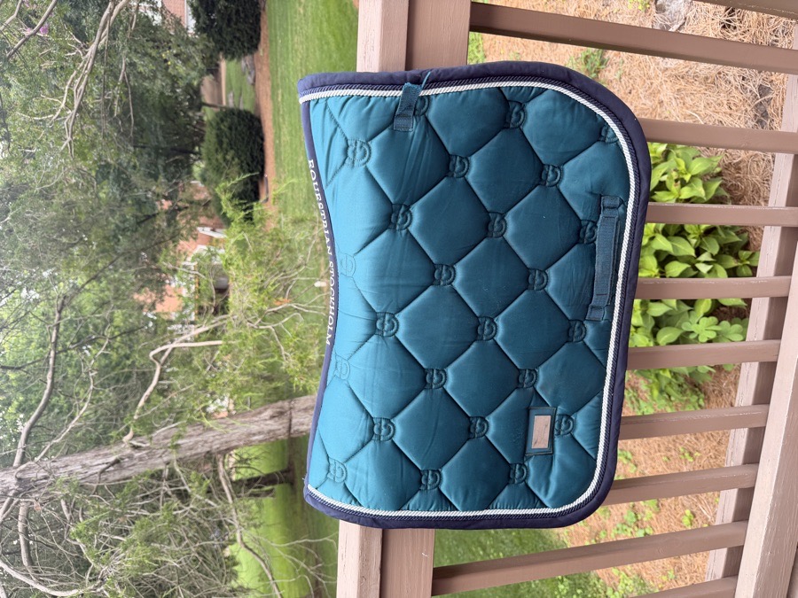 Green equestrian stockholm saddle pad