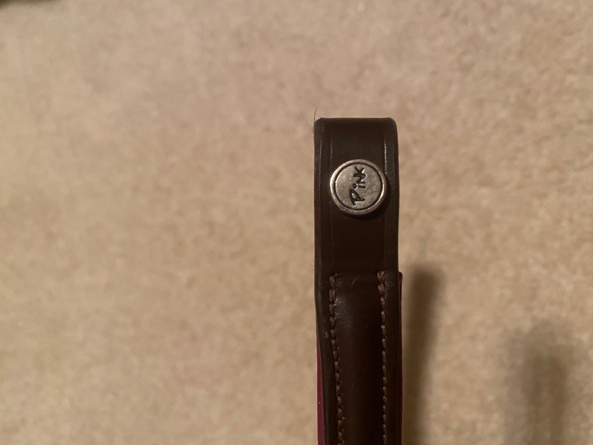 Purple padded leather browband