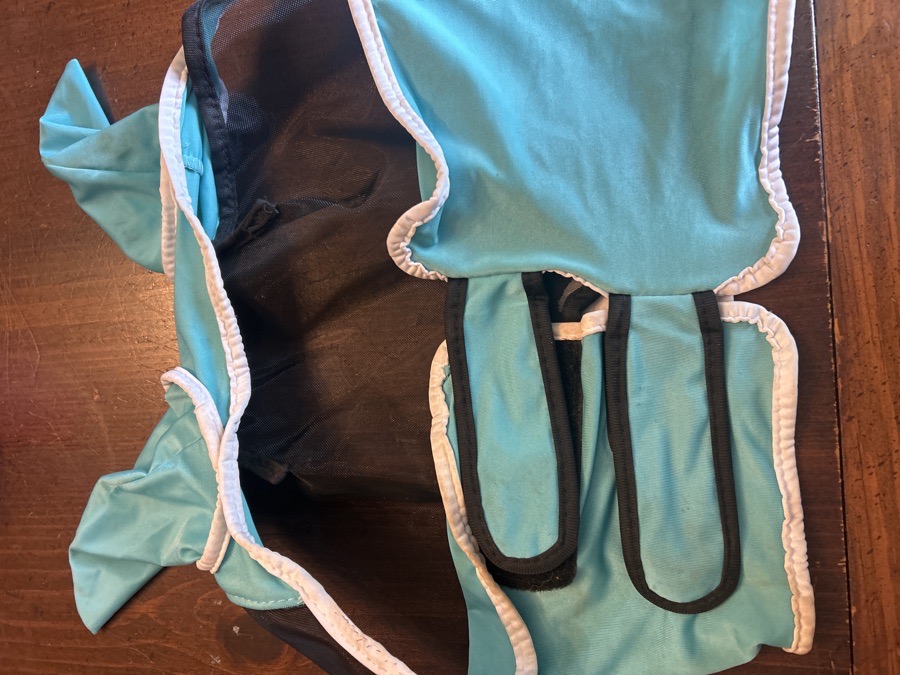 Teal cob/horse fly mask