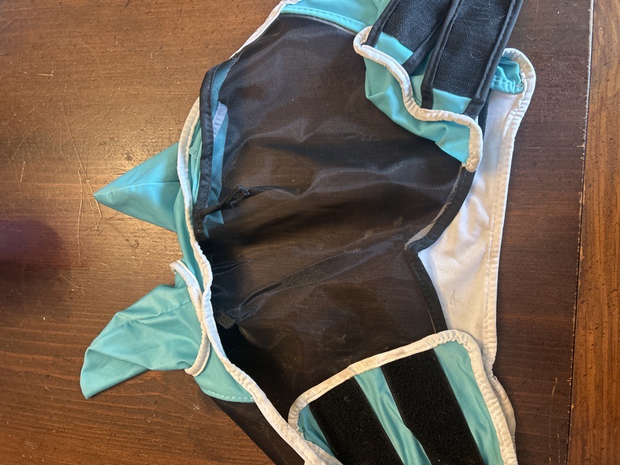 Teal cob/horse fly mask