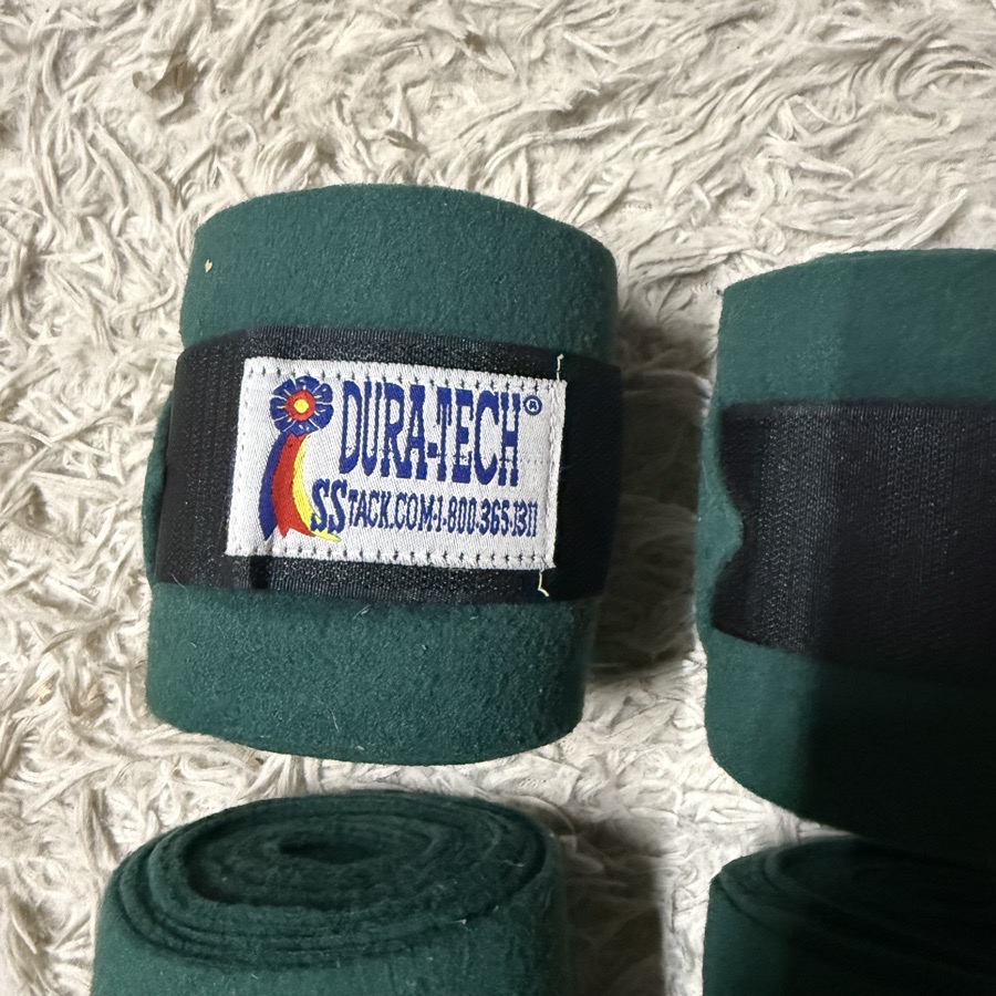 New Set Of 4 Green Dura-Tech Horseback Riding Polo Wraps