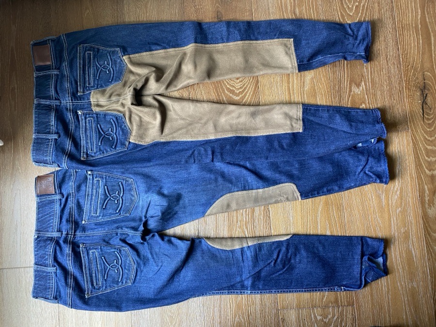 Pair of denim breeches