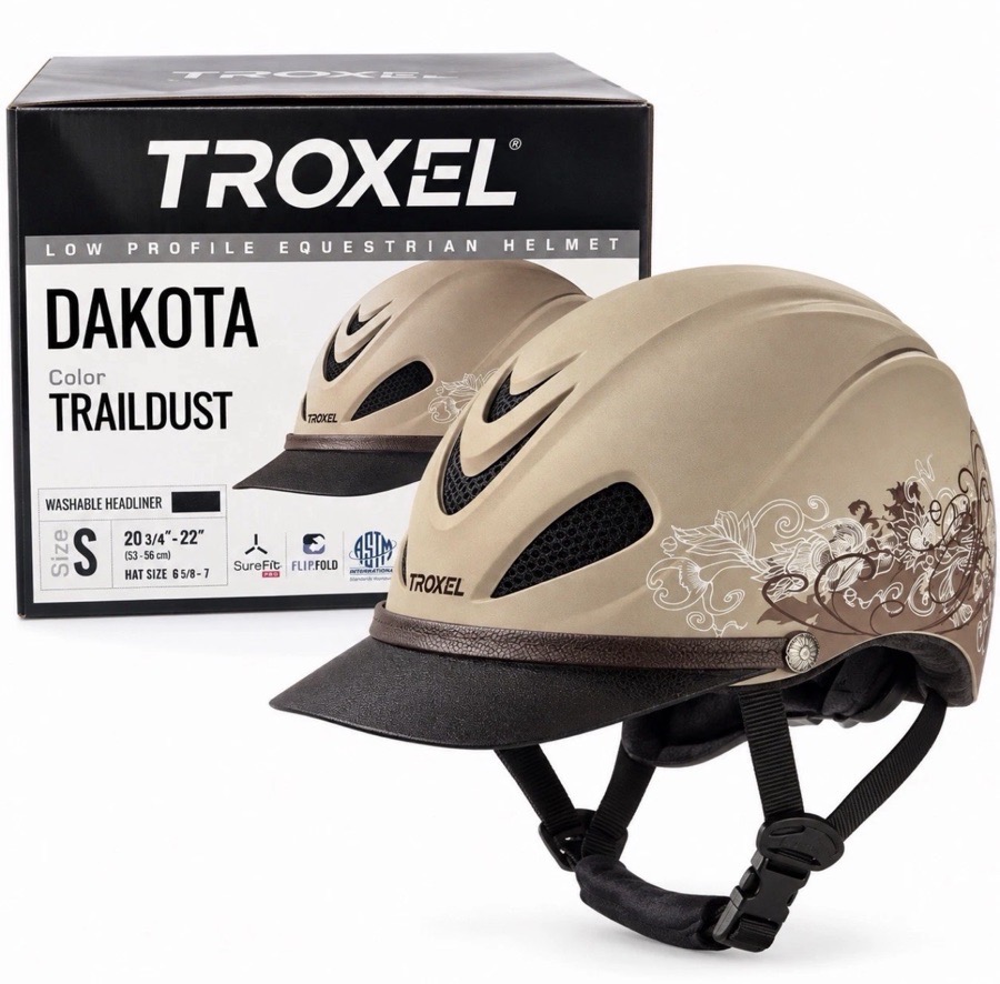 Troxel Dakota Equestrian Riding Helmet Traildust Small S 53-56cm Low Profile