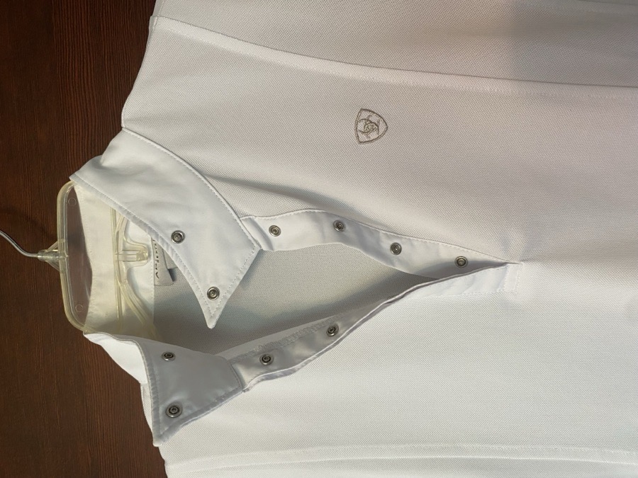 Small Ariat Pro Series show shirt in white
