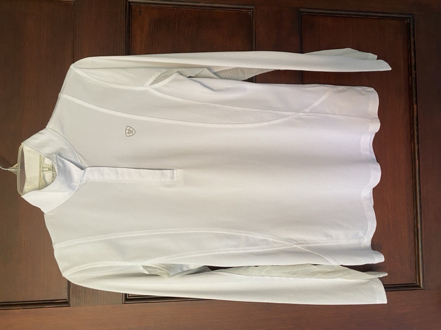 Small Ariat Pro Series show shirt in white
