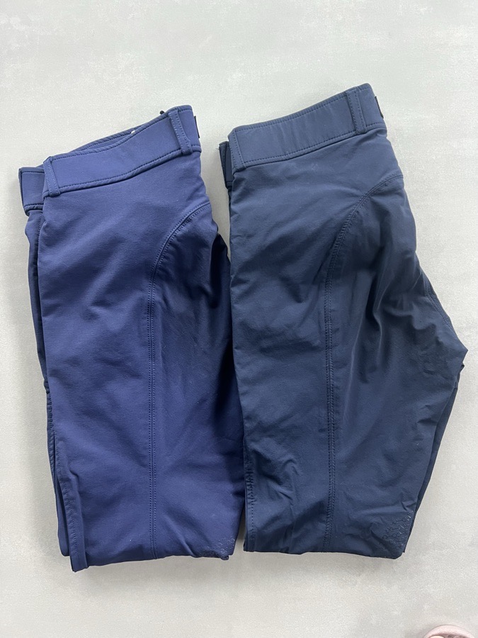 BUNDLE of 2 DOVER SADDLERY Knee patch breeches size 26 riding horse equestrian